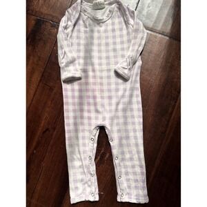 Spearmintlove‎ lavender gingham coverall 6-12 purple